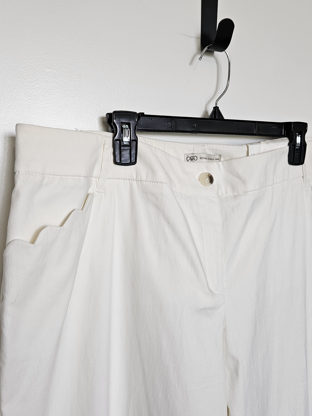 NWT Cato Women's Plus Size 18W Cream Straight-Leg Trousers